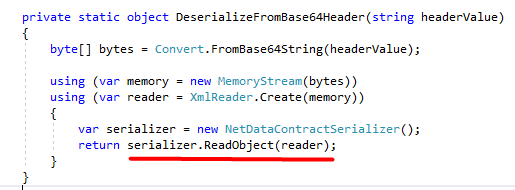 the netdatacontractserializer sink